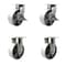 Service Caster 8'' Heavy Duty Semi Steel Cast Iron Wheel Caster Set 2 Brakes 2 Rigid, 4PK CRAN-SCC-KP92S830-SSR-SLB-2-R-2 - alternate 1